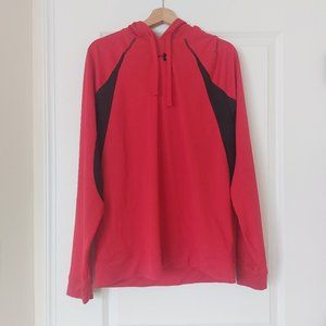 Under Armor Hooded Sweatshirt L Red & Black